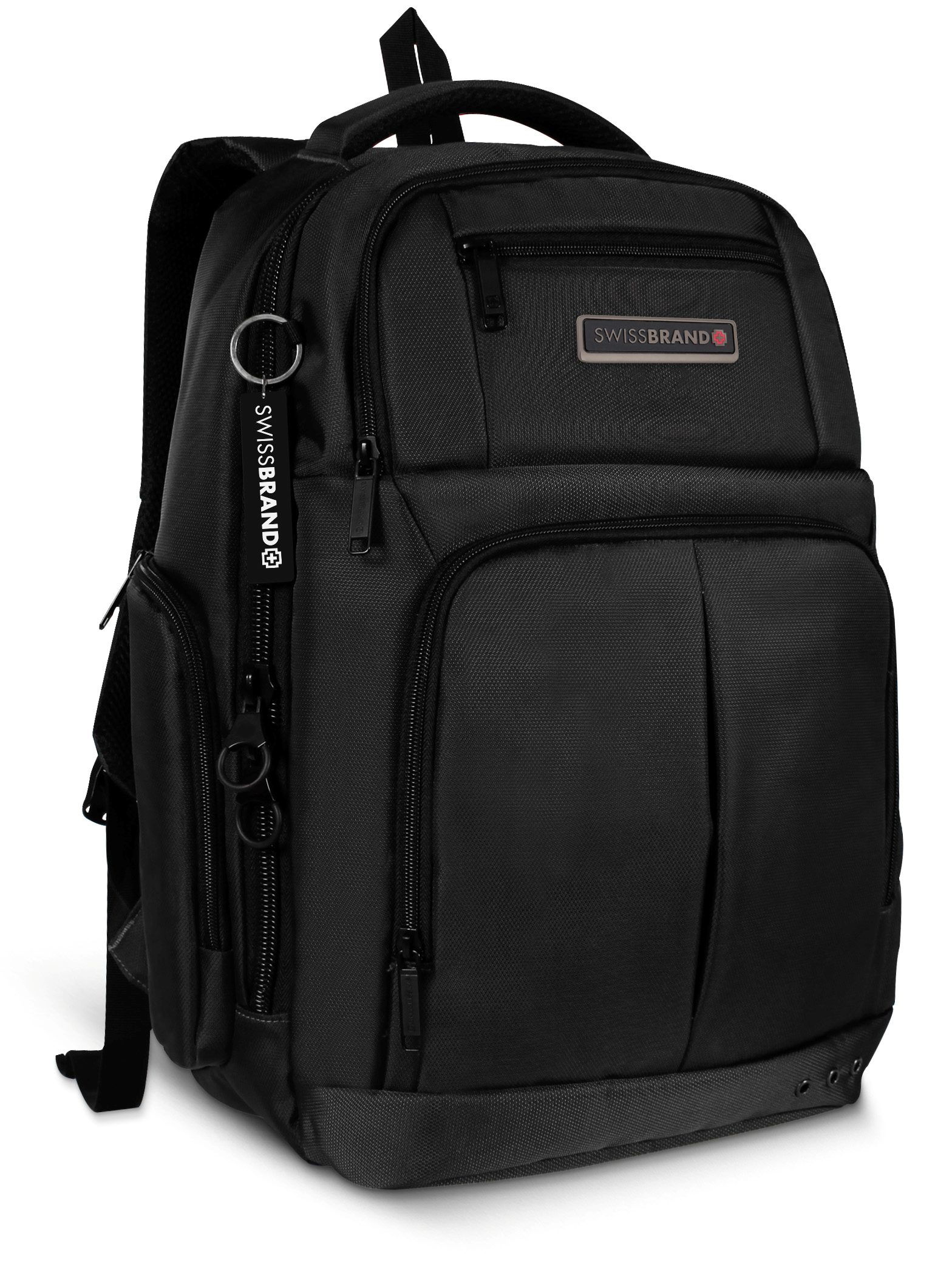 תיק גב לנייד צבע שחור 15.6" מבית המותג השוויצרי SwissBrand דגם Wembley