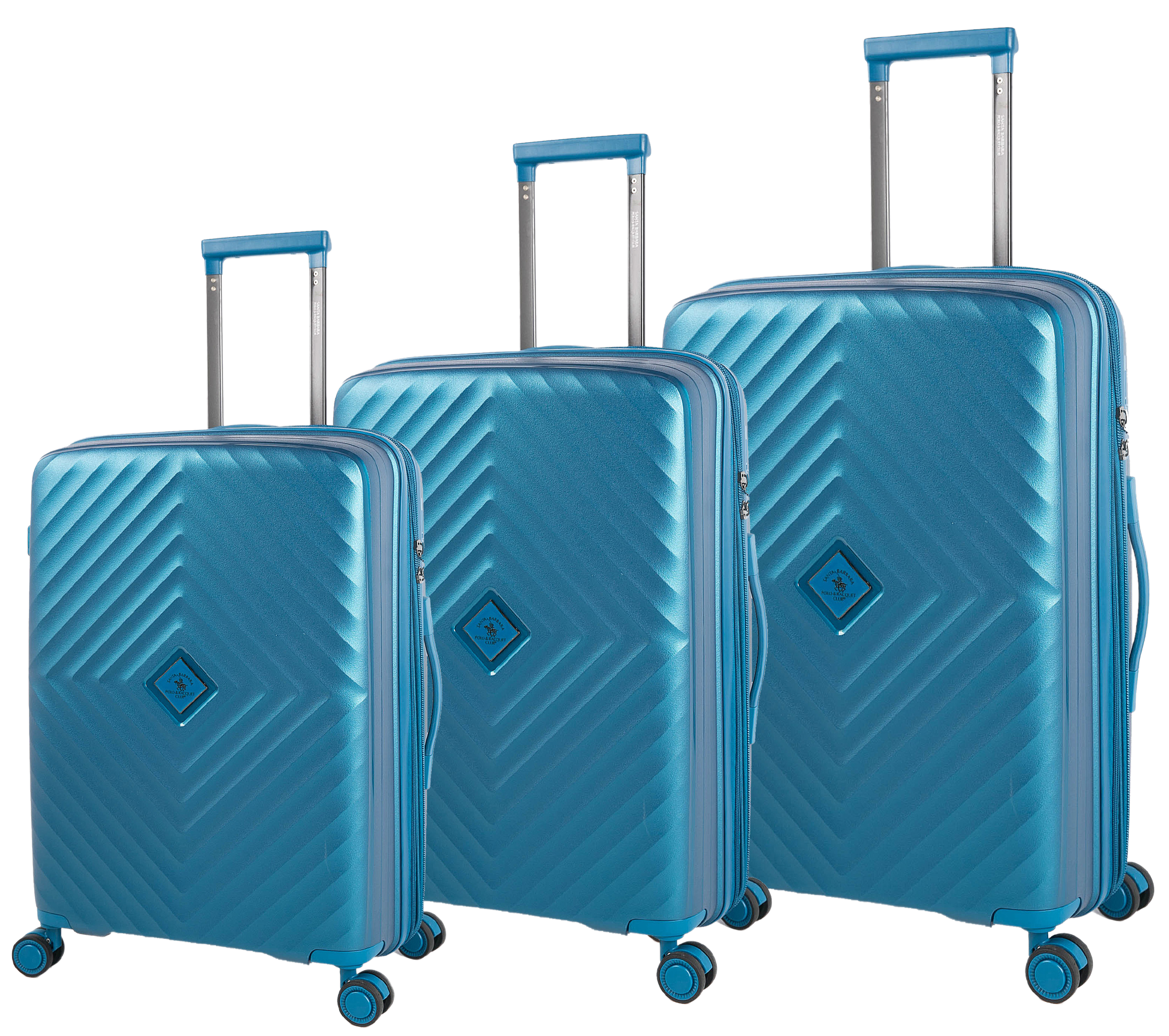 סט 3 מזוודות קשיחות דגם Milan מבית המותג היוקרתי POLO CLUB כחול