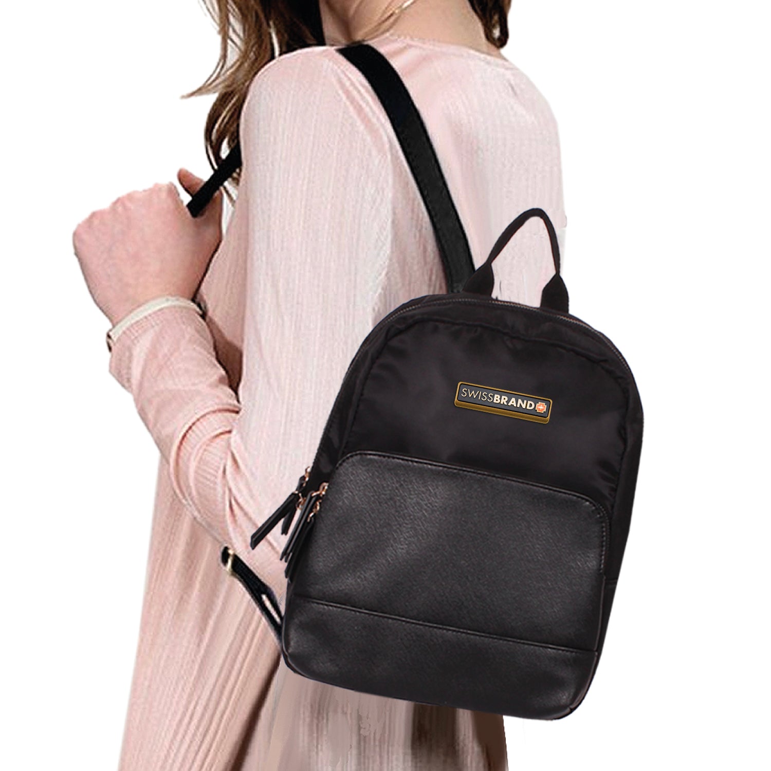 תיק גב קטן\גדול אלגנטי מבית המותג השוויצרי SwissBrand דגם Mallorca S\L