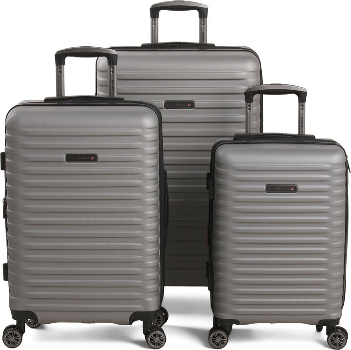 סט 3 מזוודות קשיחות מבית המותג SwissBrand דגם Dublin