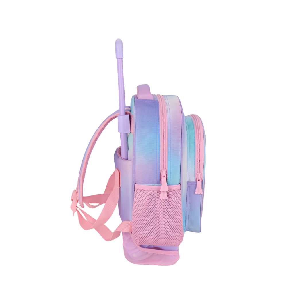 סט תיק גן עם טרולי מובנה 5 ב 1 דגם לב שקוף מסדרת Dreamland Trolly set מבית Marshmelo