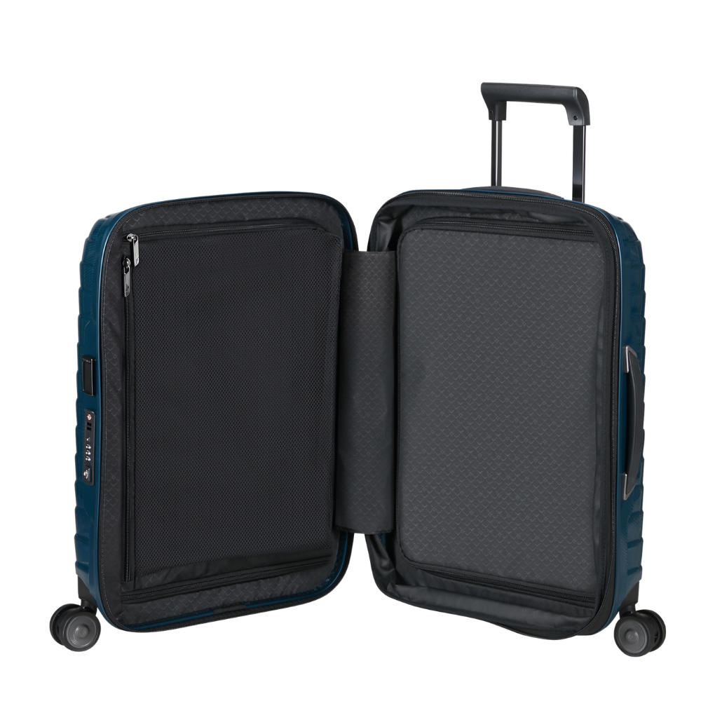 מזוודת טרולי עליה למטוס קשיחה ״20 דגם Proxis Spinner 55cm מבית המותג Samsonite