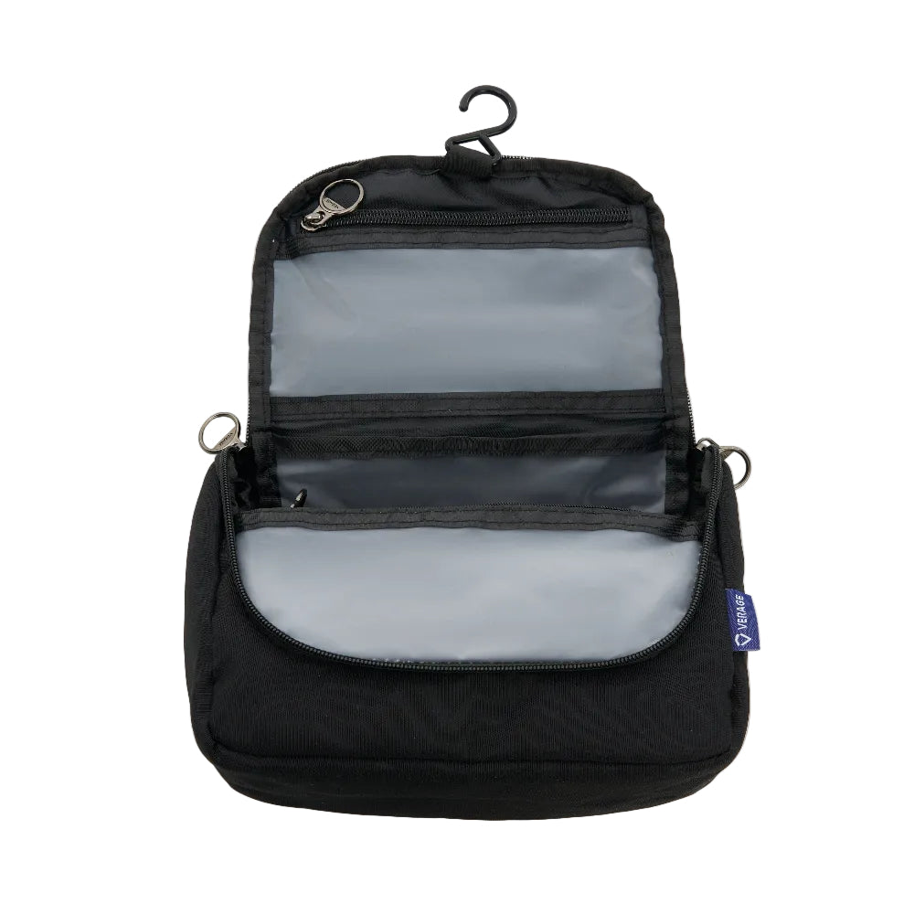 תיק רחצה מתקפל פרימיום עם וו תלייה חכם דגם Toiletry Bag V-5048 מבית מותג היוקרה VERAGE