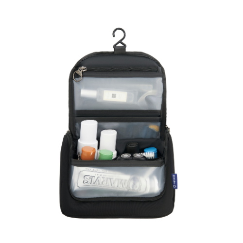 תיק רחצה מתקפל פרימיום עם וו תלייה חכם דגם Toiletry Bag V-5048 מבית מותג היוקרה VERAGE