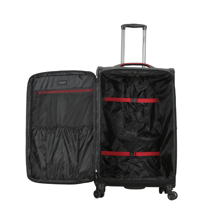 מזוודה בד בינונית ״24 מתרחבת איכותית דגם Vela מבית המותג השוויצרי SwissBrand