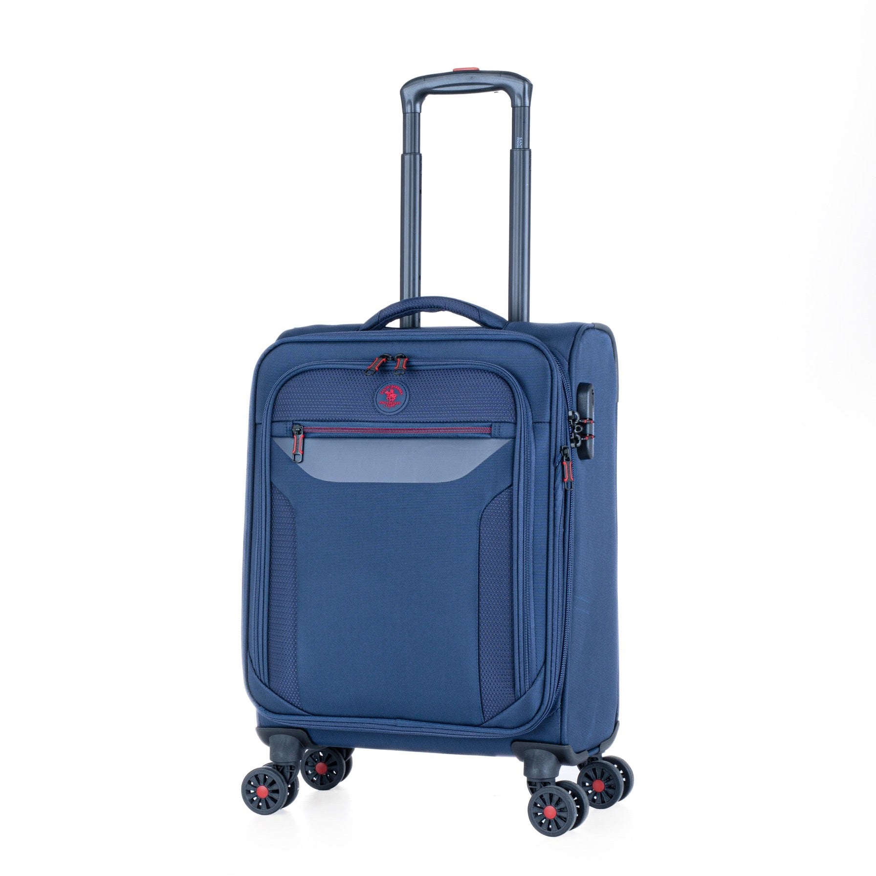 מזוודה בד טרולי עליה למטוס 19" מתרחבת בעיצוב קלאסי יוקרתי מבית POLO דגם ATLANTA 2.0 כחול