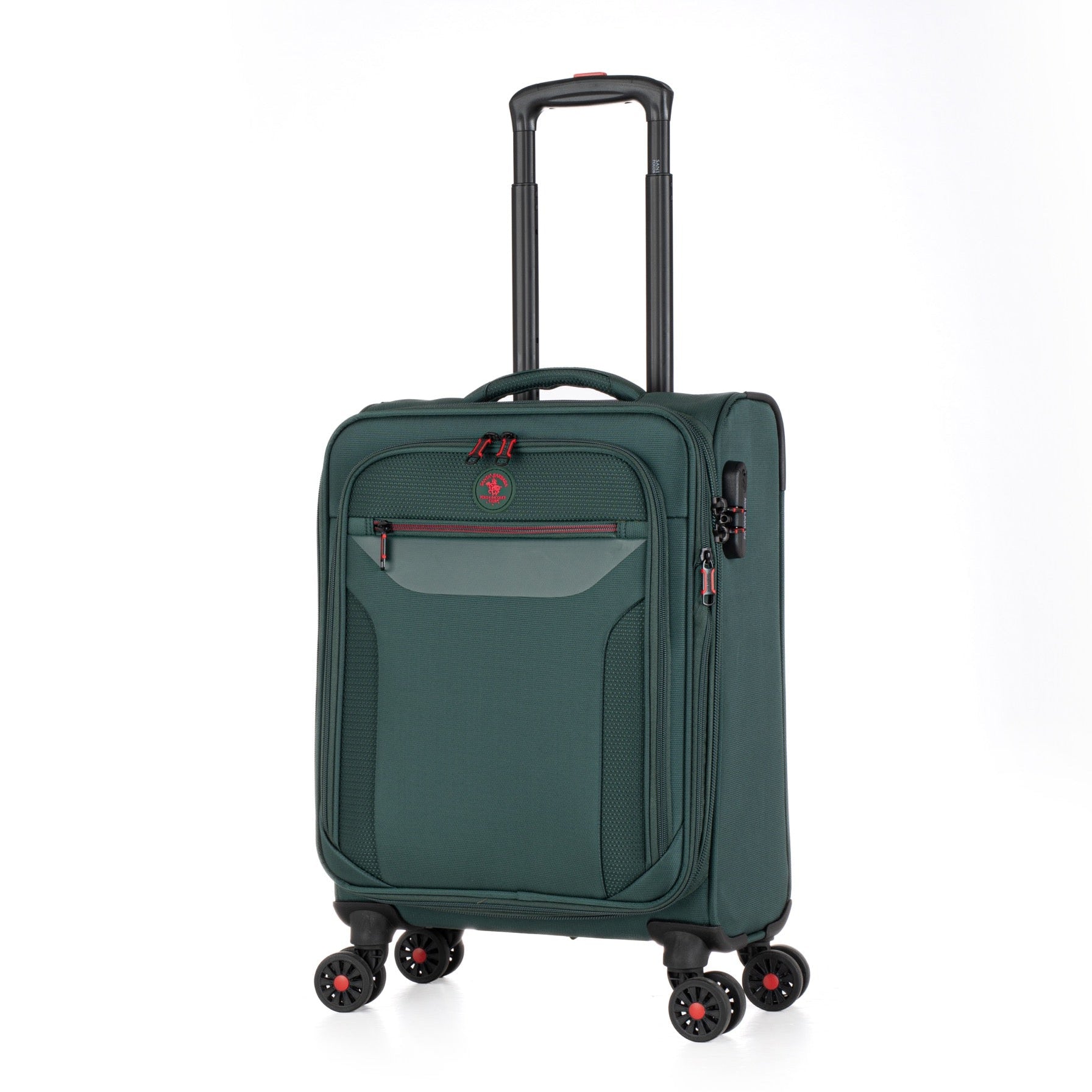 מזוודה בד טרולי עליה למטוס 19" מתרחבת בעיצוב קלאסי יוקרתי מבית POLO דגם ATLANTA 2.0 ירוק