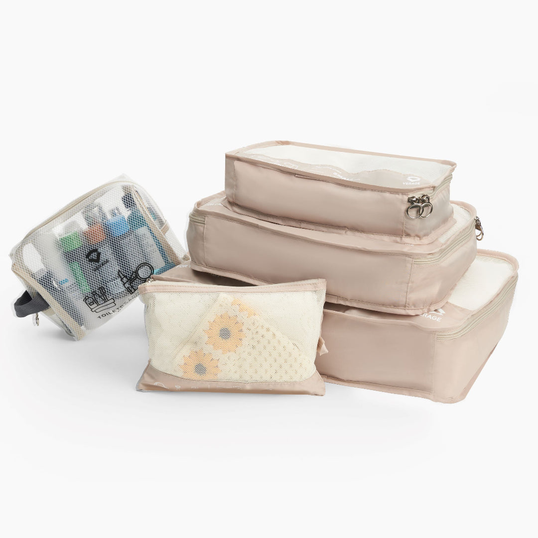 סט 5 ארגוניות למזוודה בחמישה גדלים לאריזה חכמה מבית VERAGE דגם Packing Cube