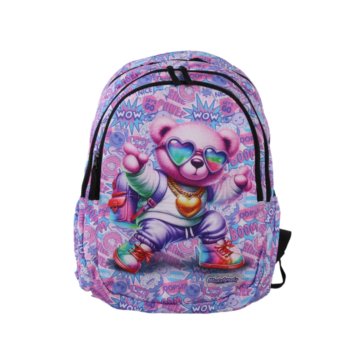 תיק גב לבית ספר עם הדפס דגם Love Bear מבית המותג MARSHMELO