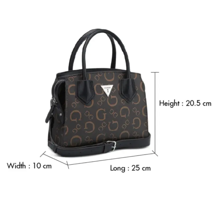 תיק צד יוקרתי לנשים דגם DORVAL SATCHEL מבית מותג האופנה העולמי GUESS