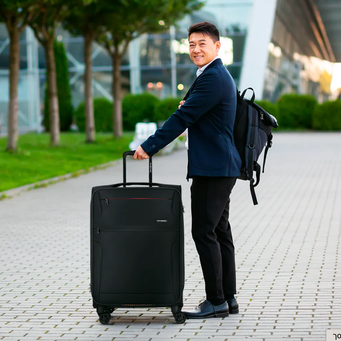 סט שלישיית מזוודות גדולה בד מתרחבות וקלות משקל במיוחד דגם Bahia Lite Spinner EXP  מבית המותג העולמי Samsonite