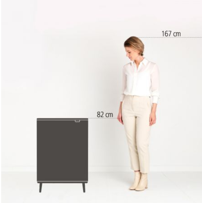 פח למטבח עם פתיחת טאץ׳ 60 ליטר דגם BO מבית המותג Brabantia