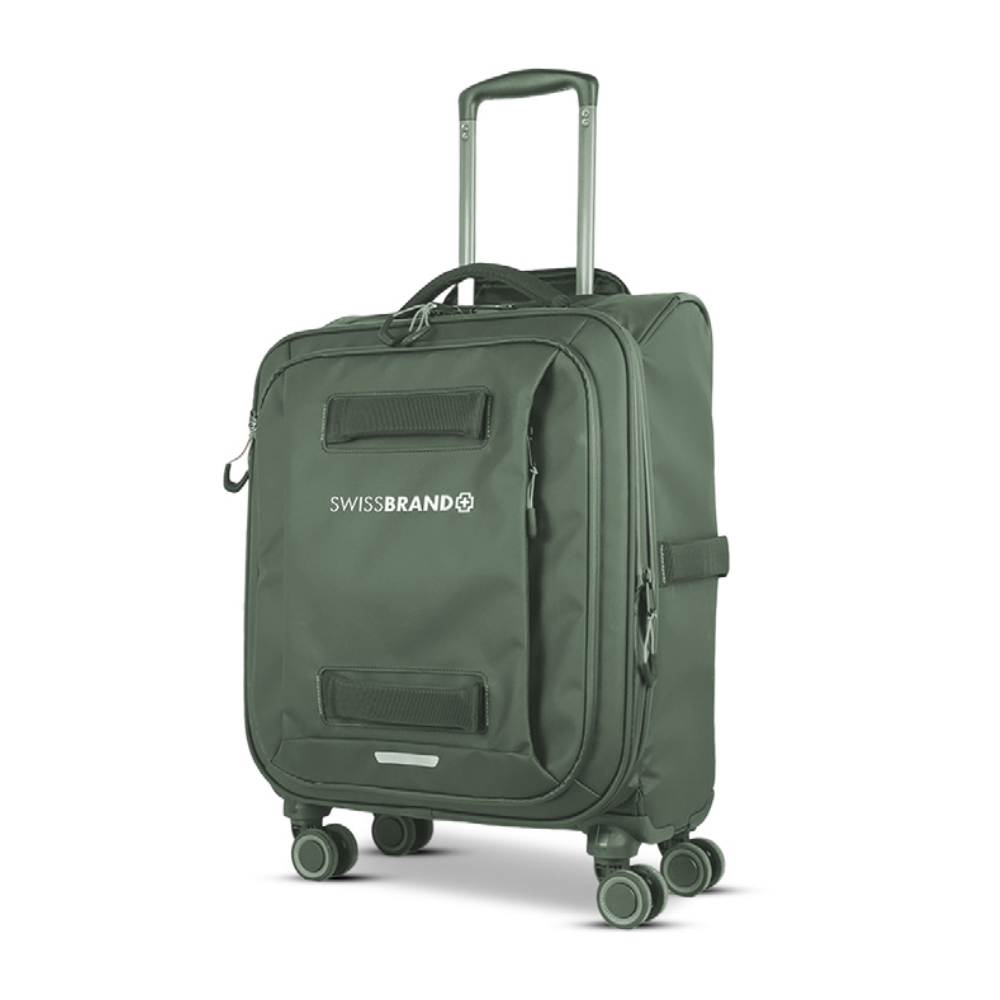 מזוודת טרולי בד עליה למטוס ״20 מתרחבת איכותית דגם Eclips מבית המותג השוויצרי SwissBrand