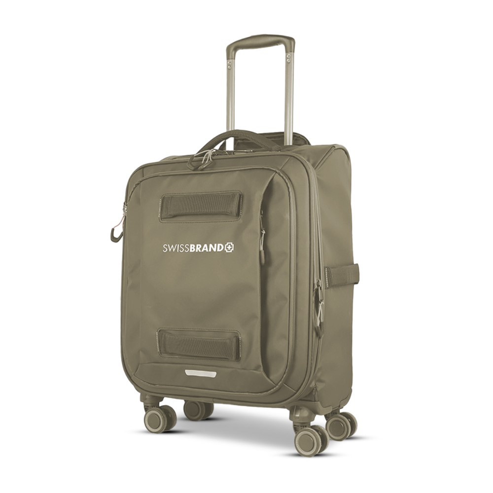 מזוודת טרולי בד עליה למטוס ״20 מתרחבת איכותית דגם Eclips מבית המותג השוויצרי SwissBrand