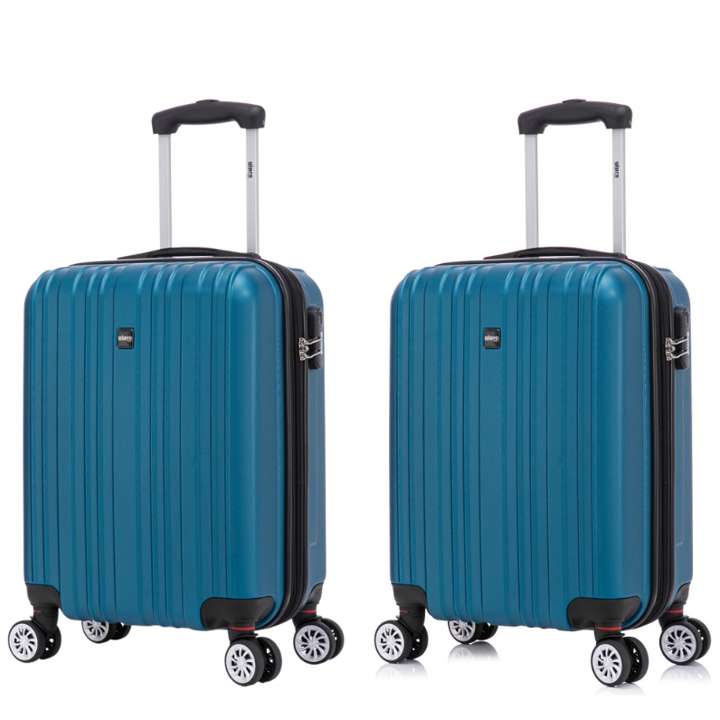 זוג מזוודות טרולי עליה למטוס ״20 קשיחות ומתרחבות דגם Miami מבית Gipro