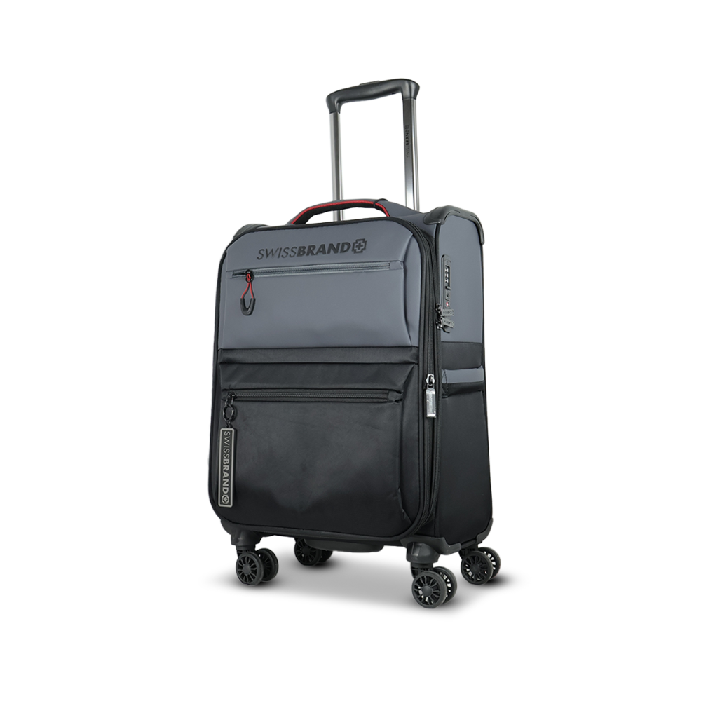מזוודה טרולי עליה למטוס ״20 מתרחבת איכותית דגם Vela מבית המותג השוויצרי SwissBrand