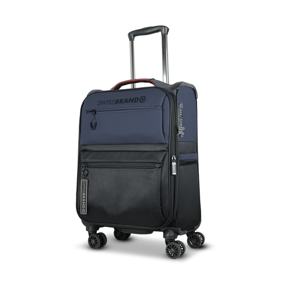 מזוודה טרולי עליה למטוס ״20 מתרחבת איכותית דגם Vela מבית המותג השוויצרי SwissBrand