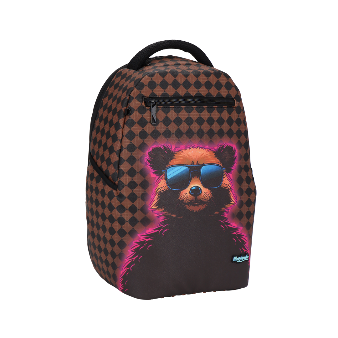 תיק גב גרפיטי מודפס לבית ספר מסדרת hype Collection מבית המותג MARSHMELO דגם Ultra Purple Bear