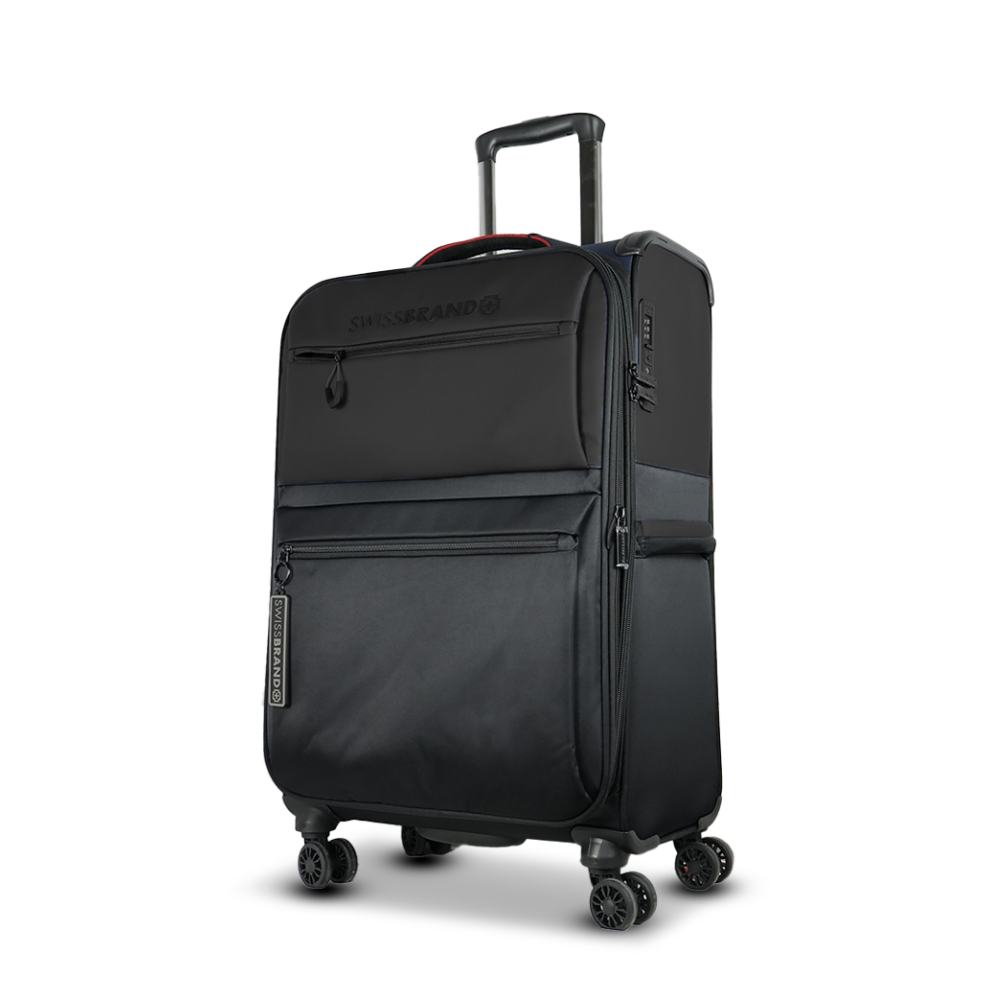 מזוודה בד בינונית ״24 מתרחבת איכותית דגם Vela מבית המותג השוויצרי SwissBrand