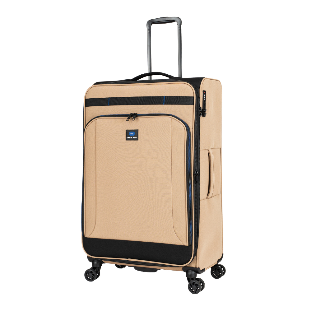  מזוודות בד גדולה מתרחבת אולטרא לייט ״28 מבית המותג ®CABIN FLY דגם SkyLite צבע בז׳