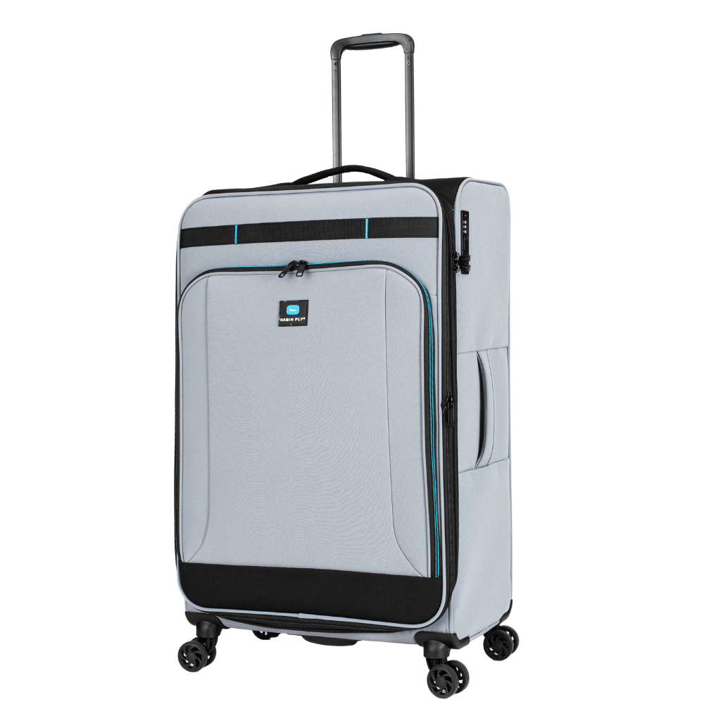  מזוודות בד גדולה מתרחבת אולטרא לייט ״28 מבית המותג ®CABIN FLY דגם SkyLite צבע אפור