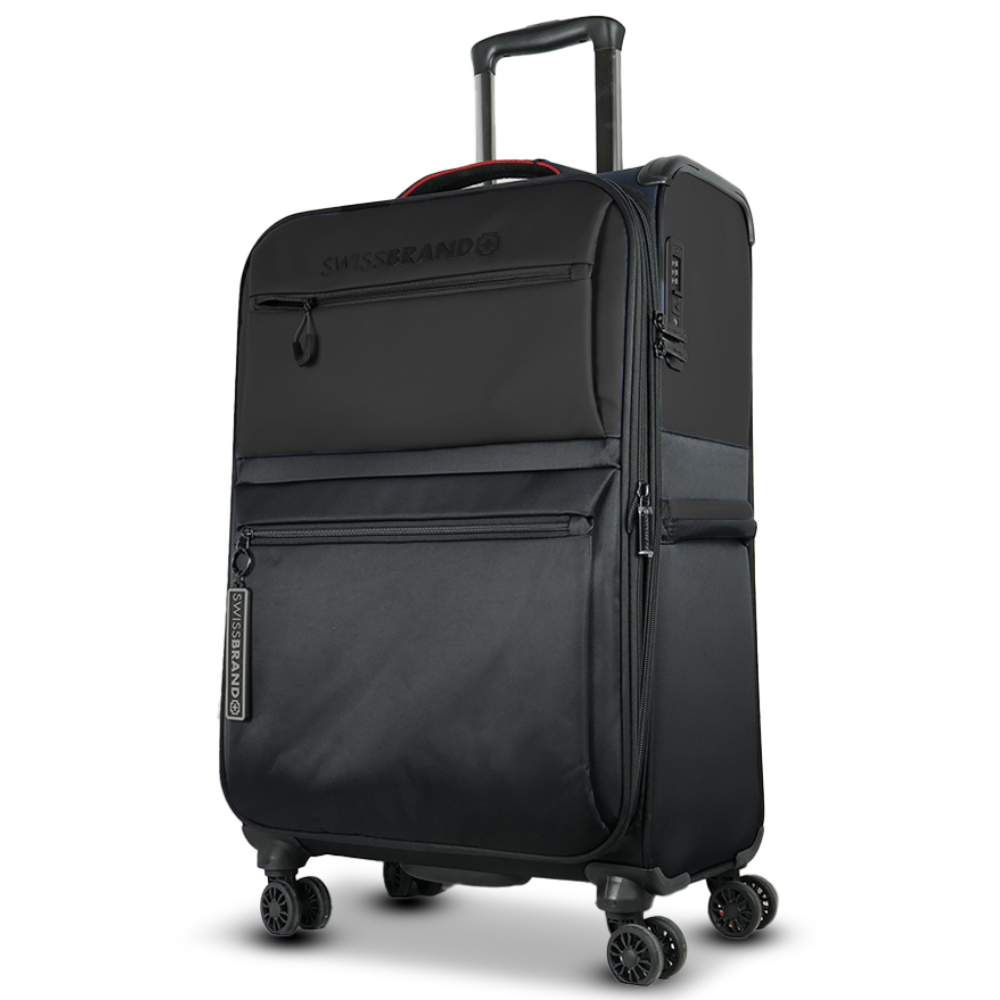 מזוודה בד גדולה ״28 מתרחבת איכותית דגם Vela מבית המותג השוויצרי SwissBrand