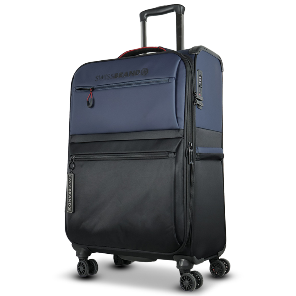 מזוודה בד גדולה ״28 מתרחבת איכותית דגם Vela מבית המותג השוויצרי SwissBrand