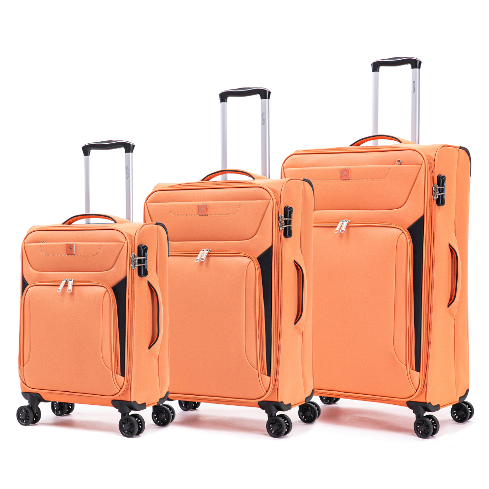 סט 3 מזוודות בד רכות וקלות מבית POLO CLUB דגם Florida