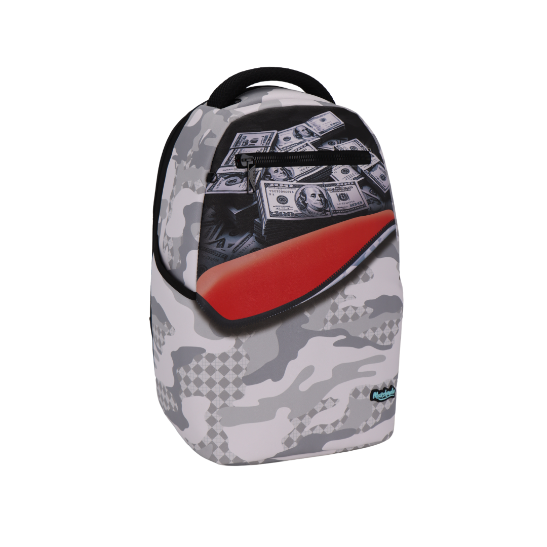 תיק גב לבית ספר גרפיטי מודפס מסדרת hype Collection מבית המותג MARSHMELO דגם Clouds & Dollars