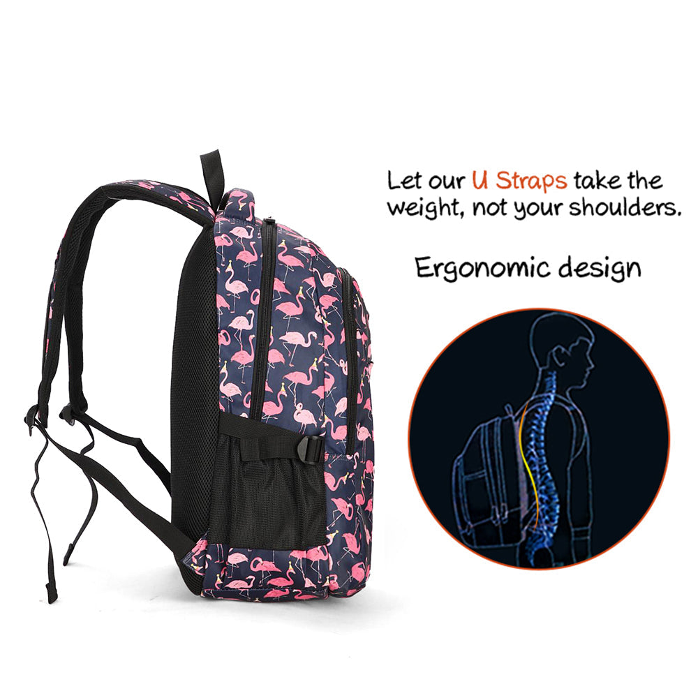 תיק גב איכותי לבית הספר AOKING דגם School Backpack Flamingo