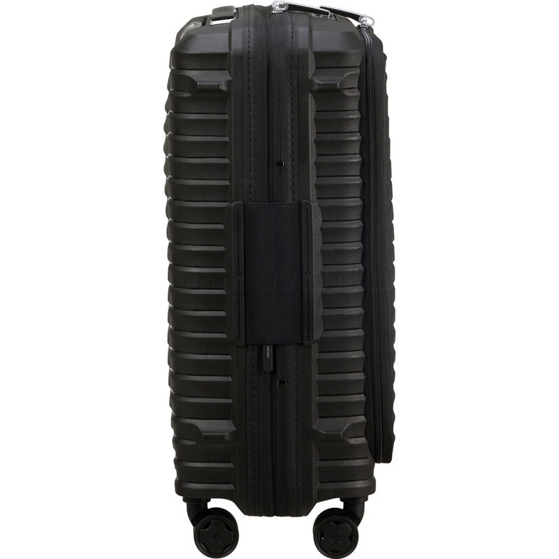 מזוודת טרולי עליה למטוס ״20 קשיחה מתרחבת עם תא קדמי ללפטופ דגם Upscape Easy Access 55cm מבית המותג Samsonite