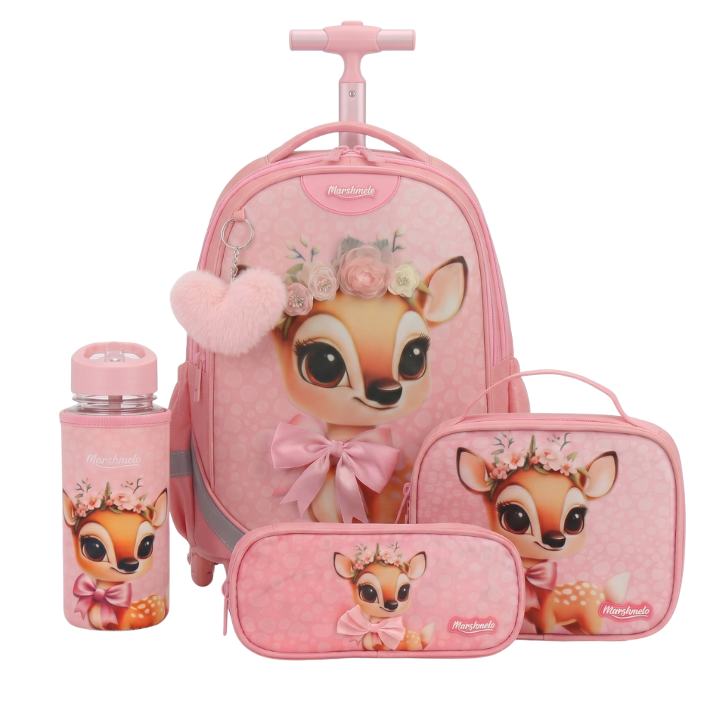 מארז תיק אורתופדי לכיתה א' 9 ב 1 כולל עגלה Dramland Deluxe מבית Marshmelo

