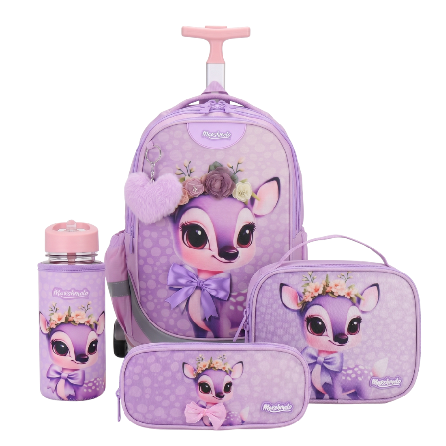 מארז תיק אורתופדי לכיתה א' 9 ב 1 כולל עגלה Dramland Deluxe מבית Marshmelo
