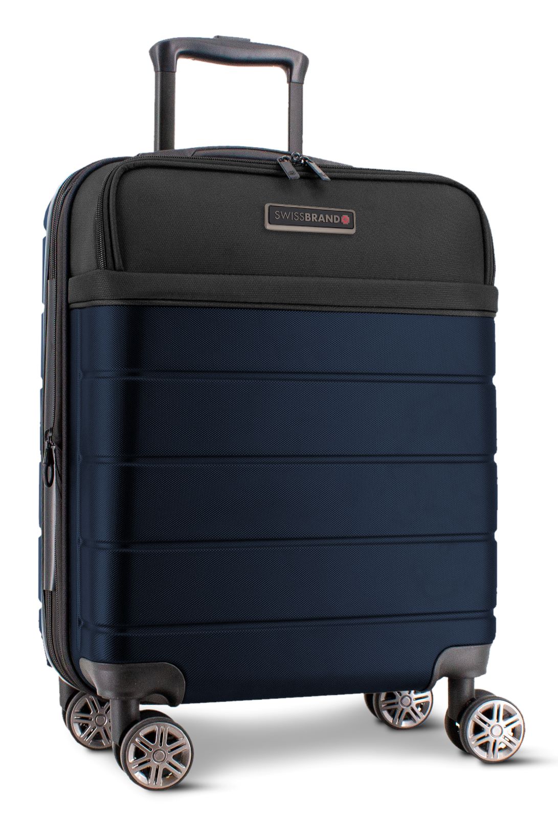 ✮מותג שוויצרי מקורי✮ מזוודה גדולה 28" יוקרתית בסגנון עסקי חצי קשיחה בשילוב בד  SwissBrand דגם AMSTERDAM