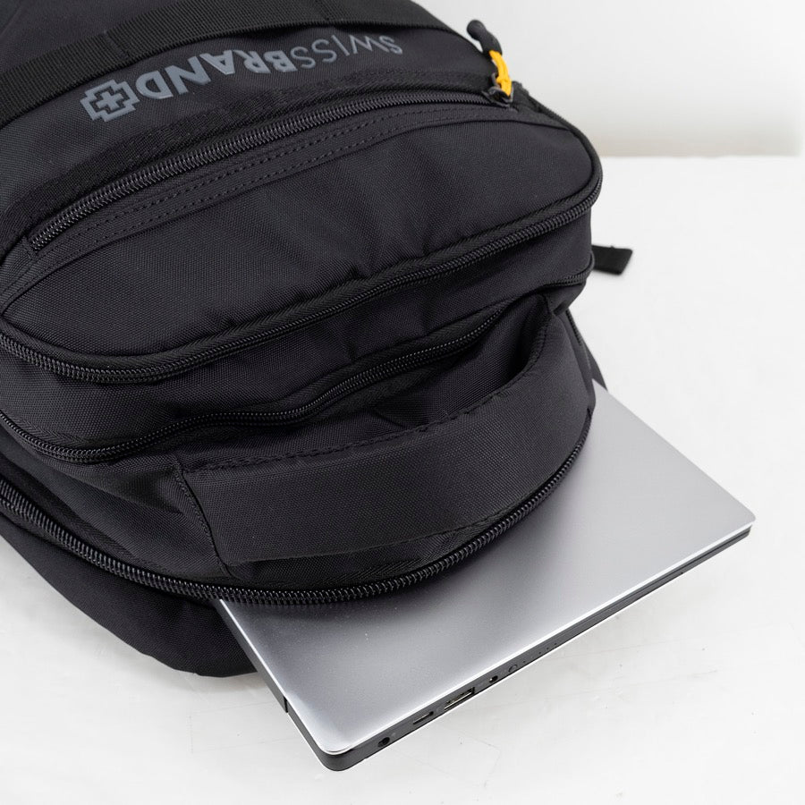 תיק גב עליה למטוס עם תא ללפטופ דגם Buzz מבית המותג השוויצרי Swissbrand
