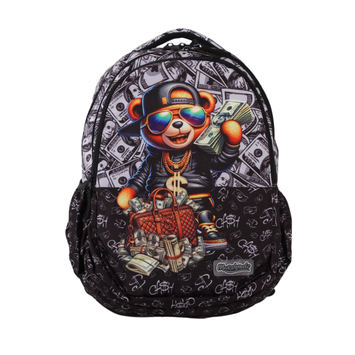 תיק גב לבית ספר עם הדפס דגם Dollar Bear מבית המותג MARSHMELO