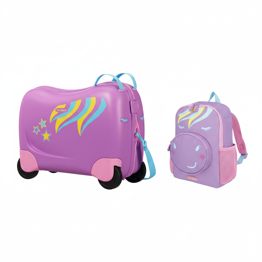 סט נסיעות לילדים דגם Dream Rider Pony  מזוודת רכיבה ותיק גן תואם מבית Samsonite