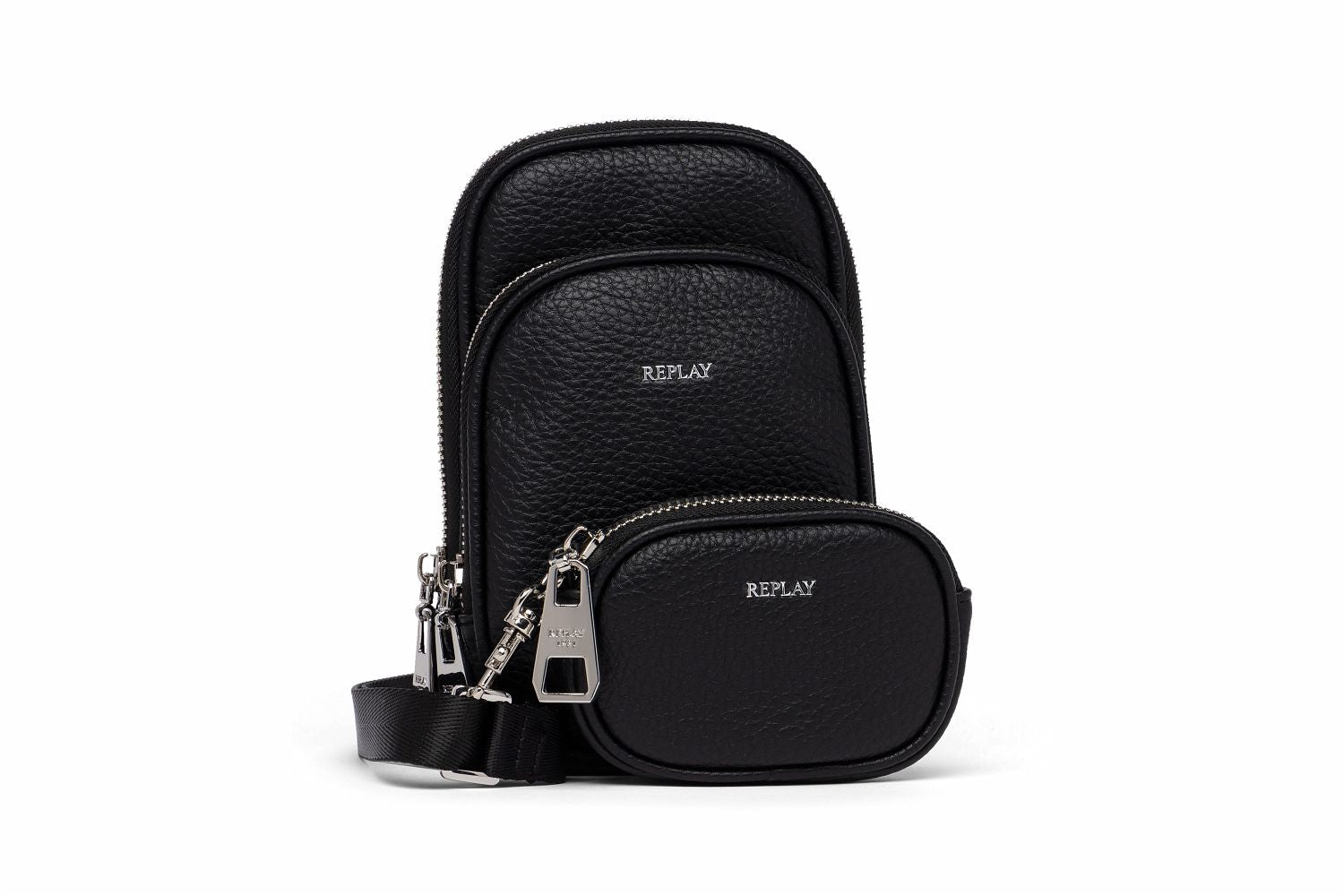 תיק קטן / קרוסבודי דמוי עור שחור CROSSBODY מבית המותג REPLAY