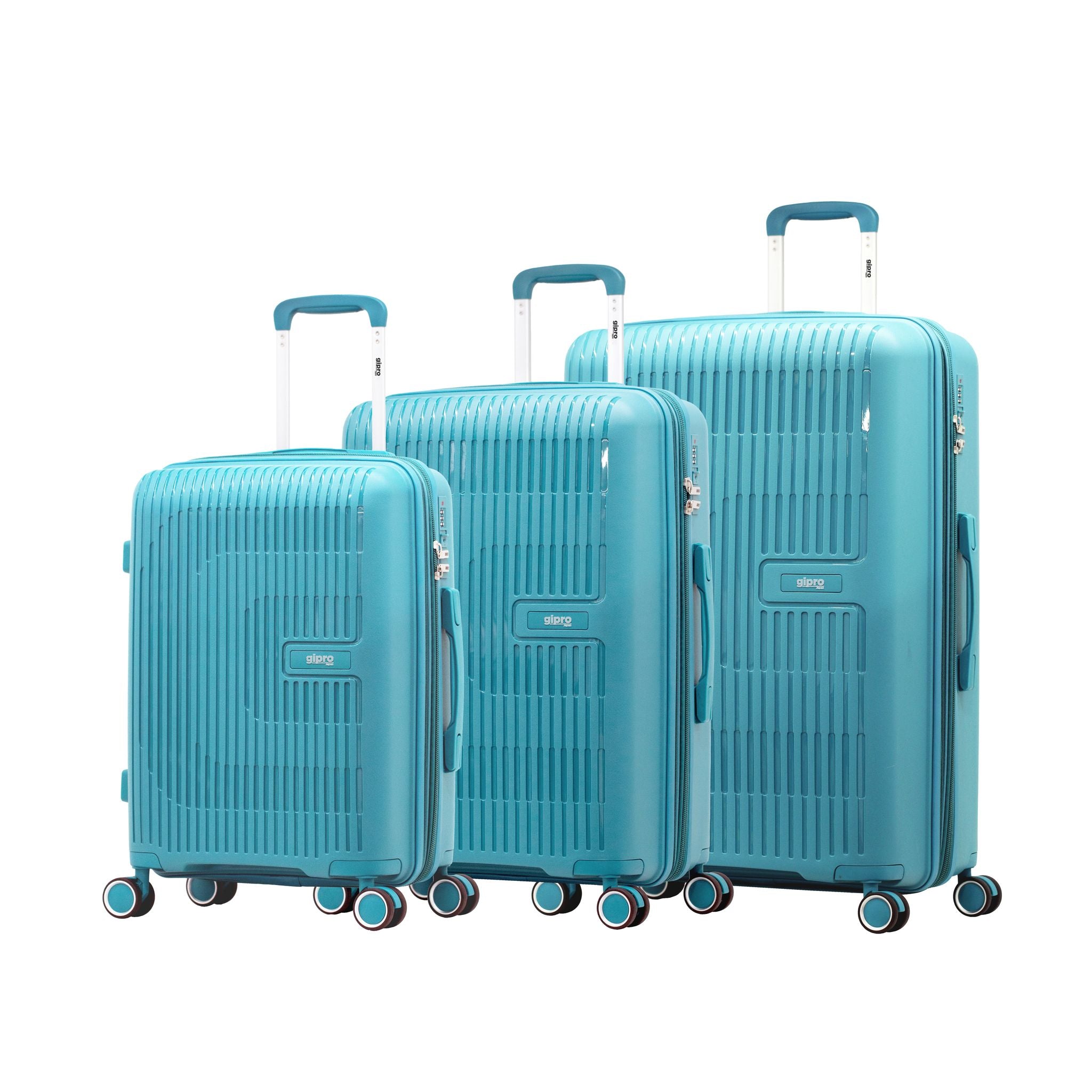 GIPRO JAPAN סט 3 מזוודות קשיחות בלתי שבירות PP דגם VOYAGER מבית המותג