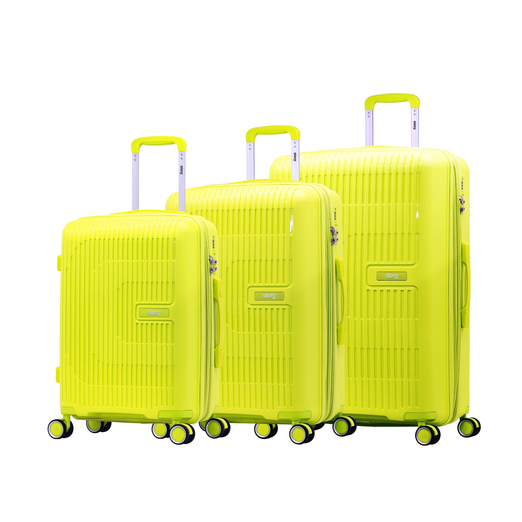 GIPRO JAPAN סט 3 מזוודות קשיחות בלתי שבירות PP דגם VOYAGER מבית המותג