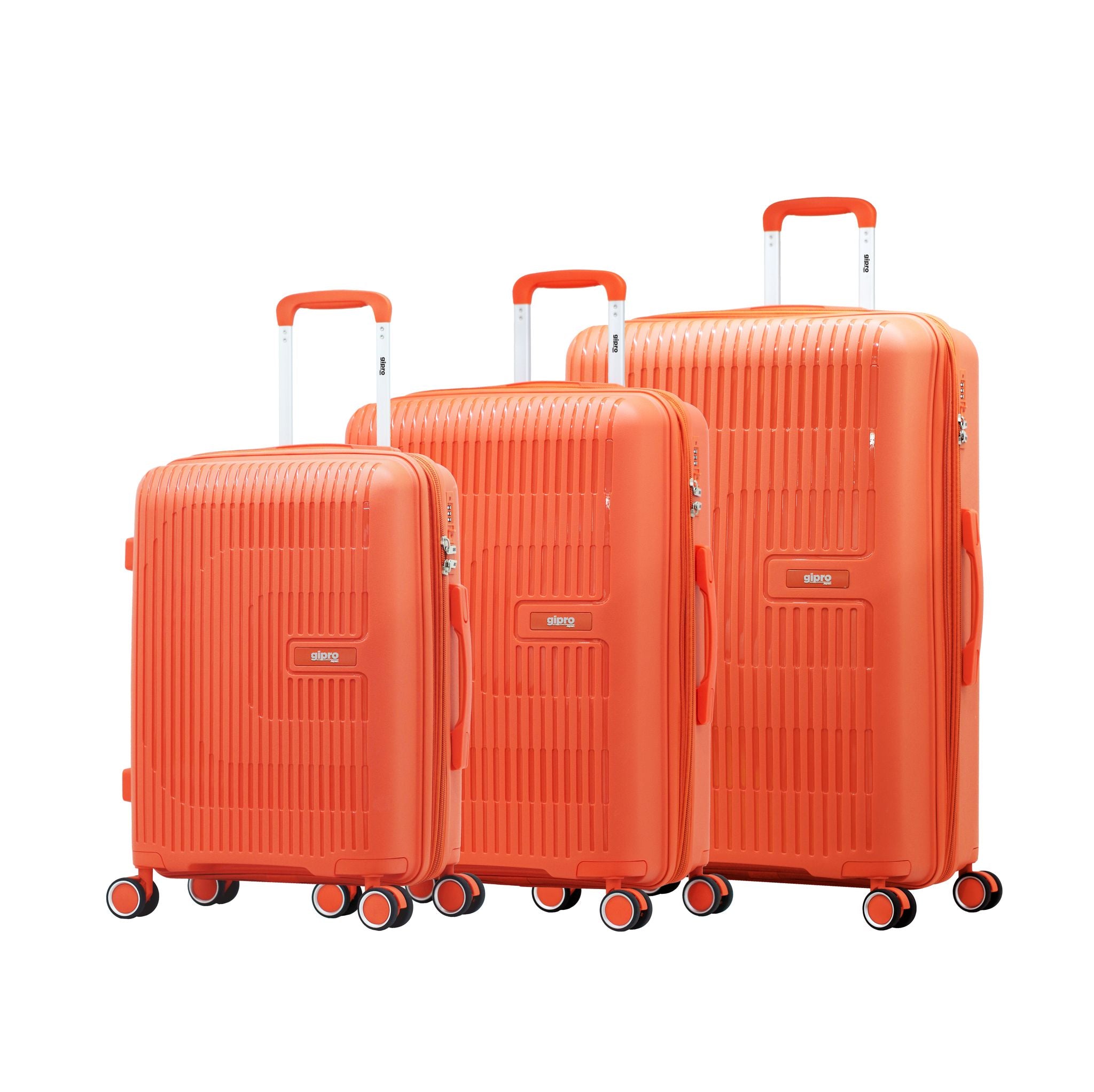 GIPRO JAPAN סט 3 מזוודות קשיחות בלתי שבירות PP דגם VOYAGER מבית המותג