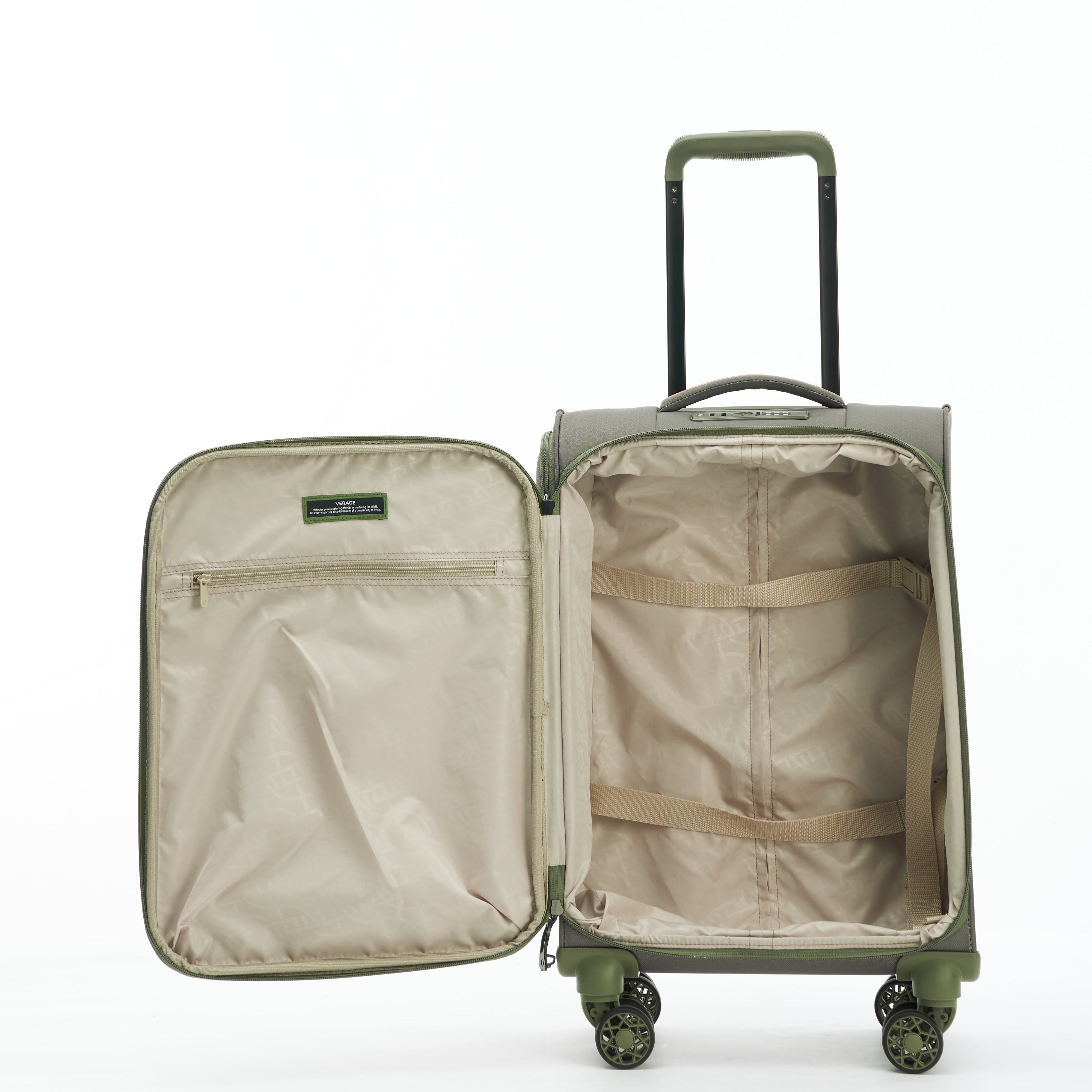 מזוודת טרולי עליה למטוס בד ״18.5 אולטרא לייט פרימיום דגם windermere מבית מותג היוקרה Verage אנגליה