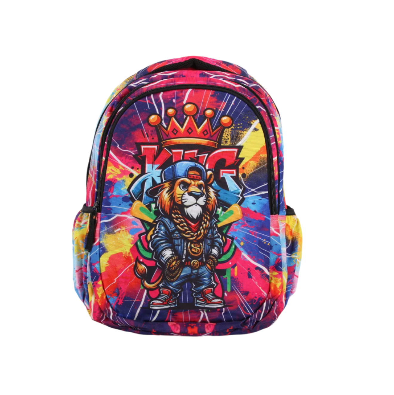 תיק גב לבית ספר עם הדפס גרפיטי דגם Lion King מבית המותג MARSHMELO