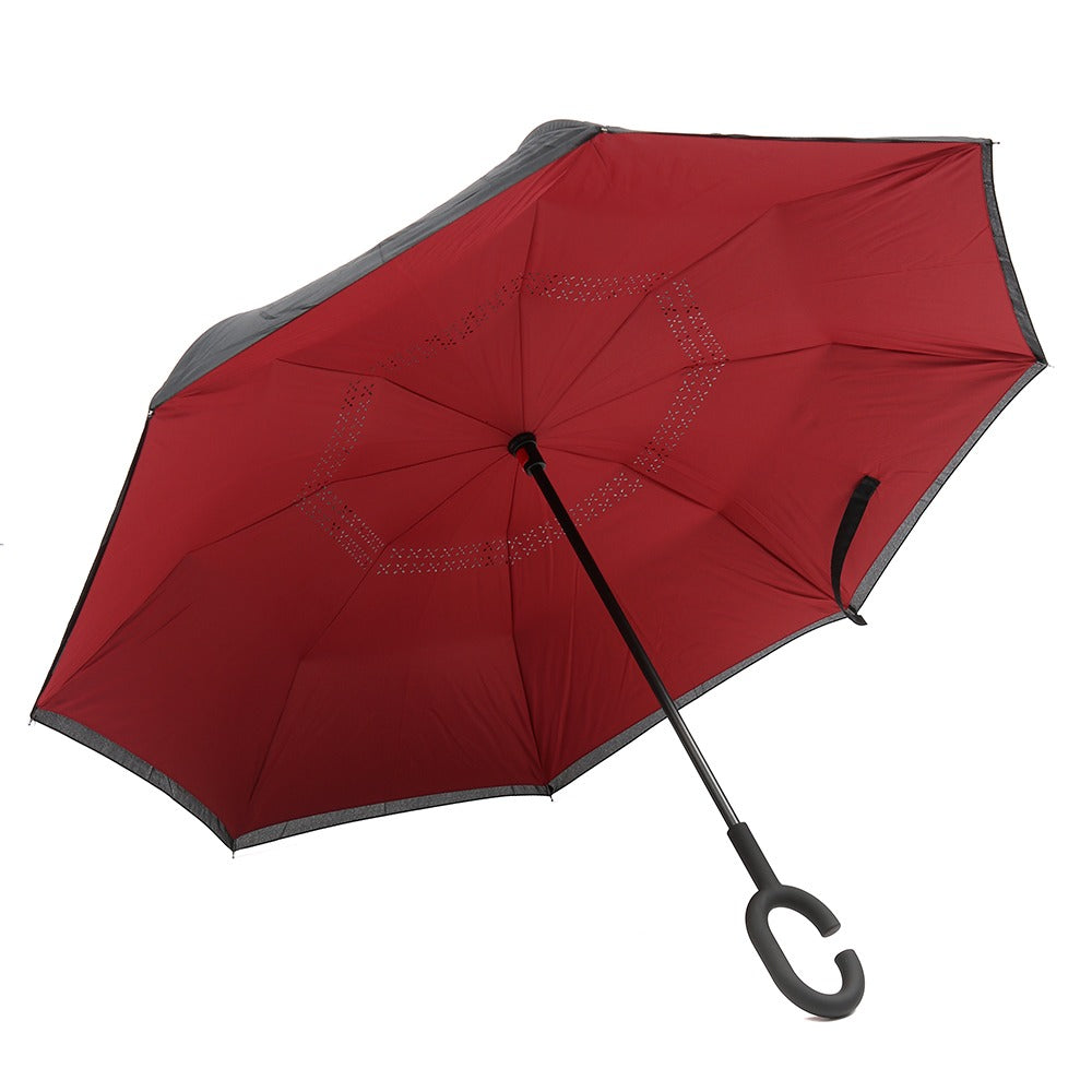 מטריה הפוכה דגם MOON RED