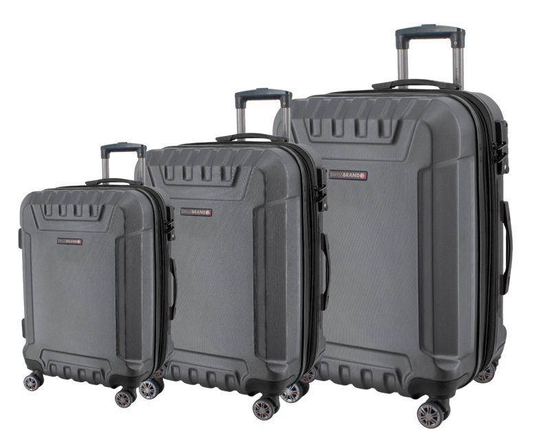 סט 3 מזוודות קשיחות מבית המותג SwissBrand דגם Ranger