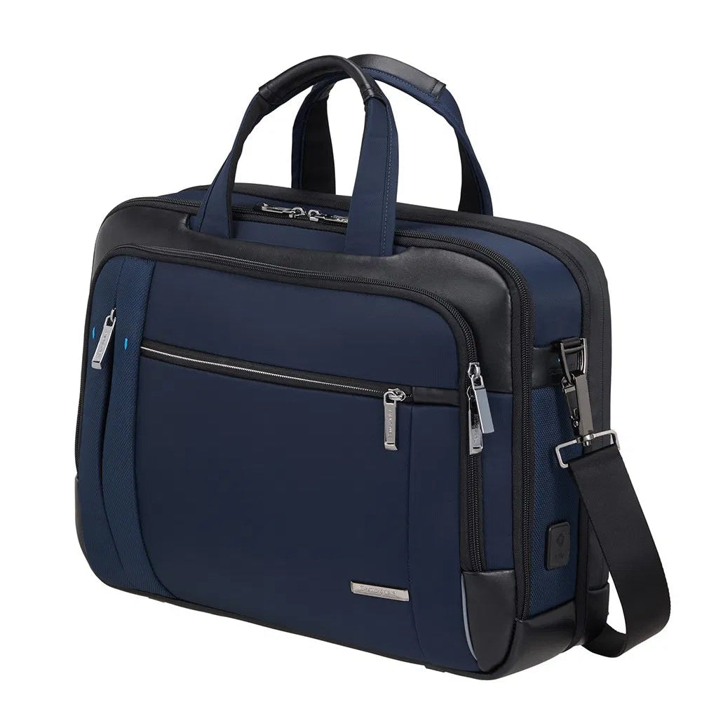 תיק צד עסקי עם תא ייעודי ללפטופ דגם SPECTROLITE 3.0 BAILHANDLE 15.6" EXP BLACK מבית המותג Samsonite