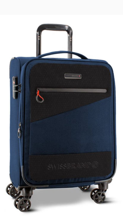 ✮מותג שוויצרי מקורי✮ מזוודה קטנה עליה למטוס 20" בד סופר חזק ריפסטופ (בד מצנחים) קלה מבית המותג השוויצרי SwissBrand דגם HEXA
