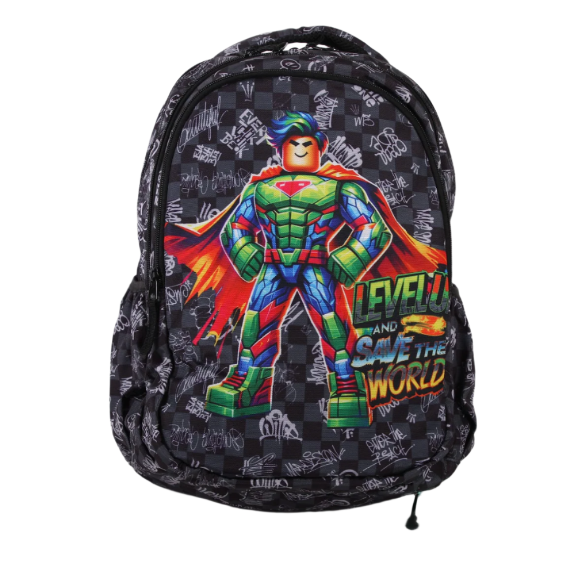 תיק גב לבית ספר עם הדפס דגם Super Hero מבית המותג MARSHMELO