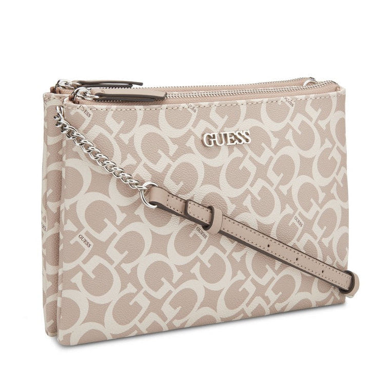 תיק צד אלגנטי דגם TIDEWOOD MINI DOUBLE ZIP CROSS מבית מותג האופנה העולמי GUESS