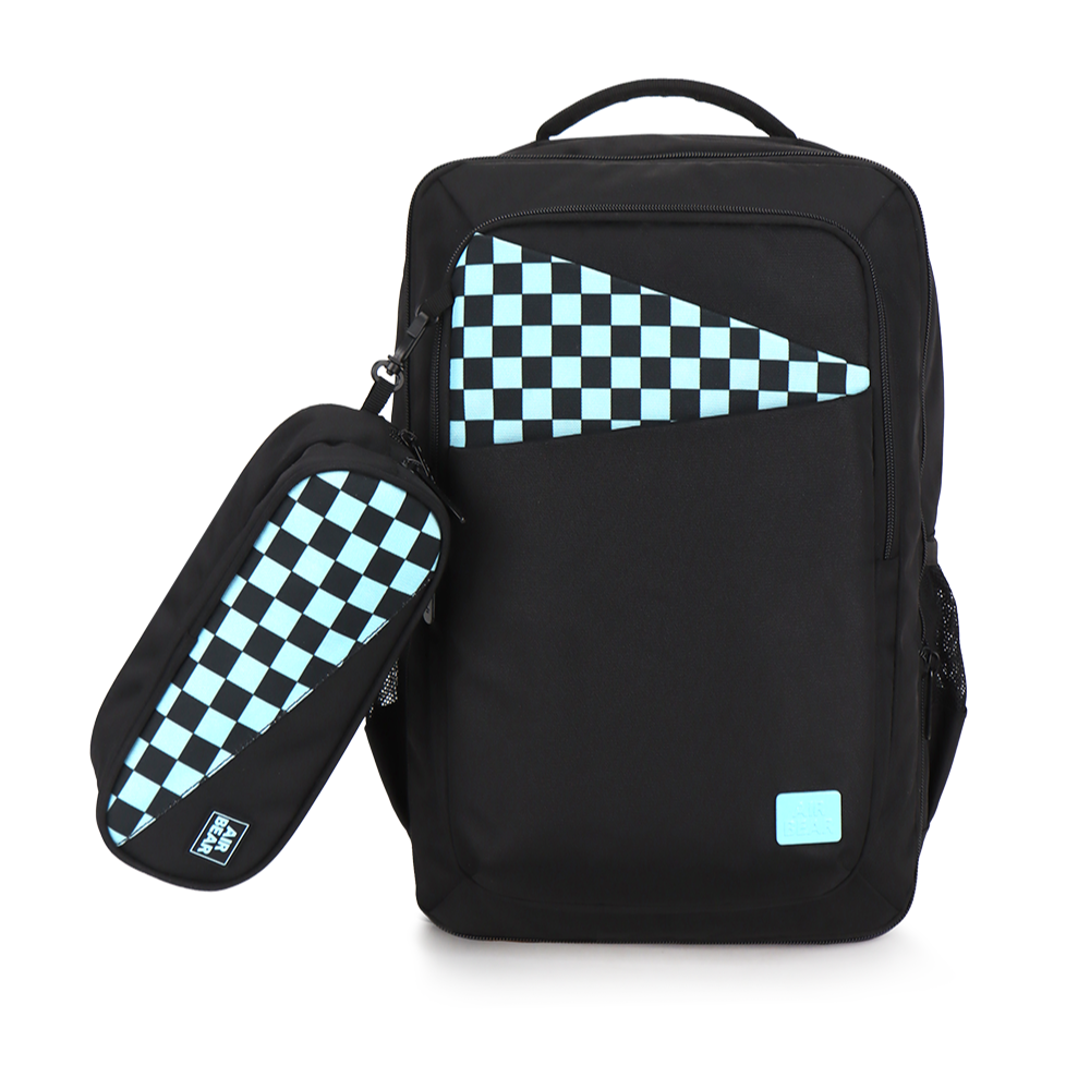 תיק גב מתרחב וקלמר דו תאי Urban Check מבית Air Bear